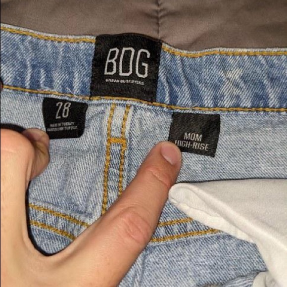 Urban Outfitters BDG Mom High Rise Light Wash Destroyed Denim Jeans - Picture 6 of 6
